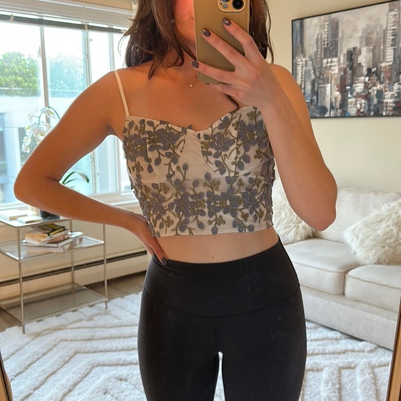 Embroidered Corset Top - Picture 1 of 6